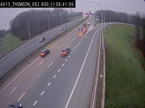 Caméra trafic Belgique - Thiméon - E42, jonction avec A54 (E420) direction La Louvière/Charleroi - BK 82.82