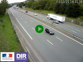 Webcam routière à Saint-Etienne-Terrenoire sur la RN88 avant la jonction entre l'A72 et le Boulevard Périphérique de Saint-Etienne