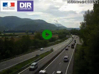 Caméra trafic à Meylan sur la Rocade-Sud de Grenoble en direction d'Aix-en-Provence