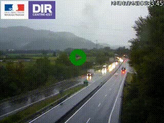 Caméra trafic à Meylan sur la Rocade-Sud de Grenoble en direction d'Aix-en-Provence