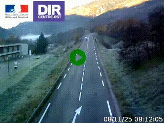Web cam sur la N90 à Aime, en provenance de Bourg-Saint-Maurice et en direction d'Albertville
