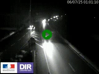 Caméra autoroute sur A6 - Valvert, près de Lyon, en direction de Paris, à hauteur de la sortie 36 Porte du Valvert