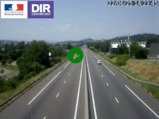 Caméra autoroute à Saint-Etienne (Les Littes) à hauteur du Ikea Saint-Etienne sur l'A72 en direction de Roanne