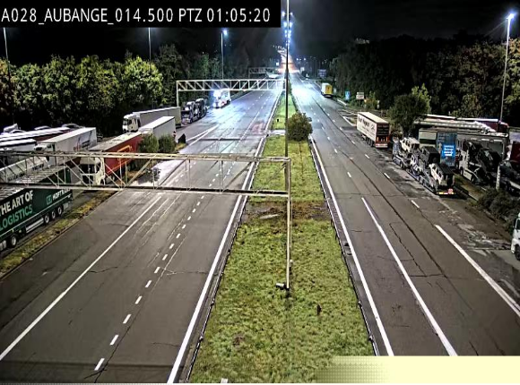 Webcam autoroute Belgique - Aubange - A28 direction Arlon - BK 14