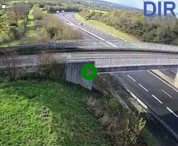 Webcam sur A84 à hauteur de Pont-Farcy, au niveau du pont autoroutier sur la Vire, au sud de Saint-Lô