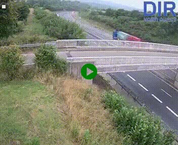 Webcam sur A84 à hauteur de Pont-Farcy, au niveau du pont autoroutier sur la Vire, au sud de Saint-Lô