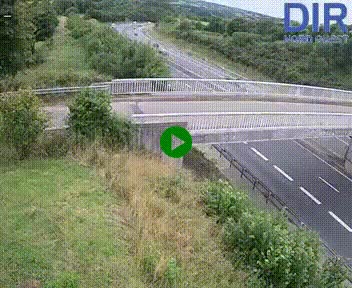 Webcam sur A84 à hauteur de Pont-Farcy, au niveau du pont autoroutier sur la Vire, au sud de Saint-Lô