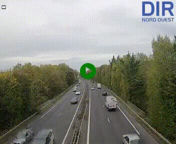 Webcam sur le périphérique de Caen (N814) à l'est de la ville, à Mondeville hauteur de la sortie 2, Presqu'île-Rives de l'Orne, au bout de l'autoroute A13