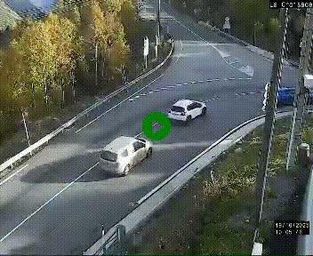 Webcam au carrefour de la croisade, à la jonction entre la N22 et la N320, avant le poste de douane franco-andorrane. Webcam à 1790 mètres d'altitude