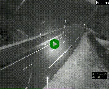 Webcam dans les Pyrénées à hauteur de Mérens-les-Vals sur N320, en direction de Pas de la Casa (Andorre)