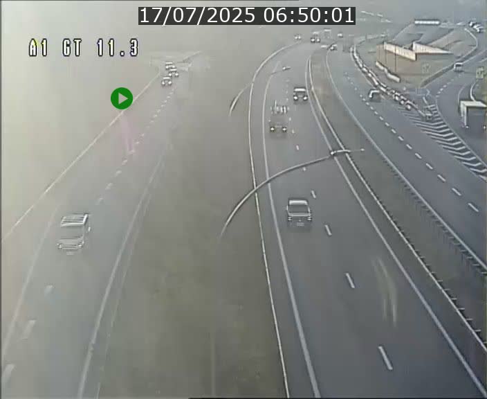 Traffic live webcam Luxembourg Senningerberg - A1 direction Allemagne - BK 11.3