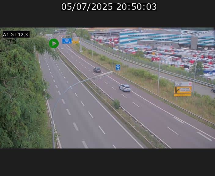 Traffic live webcam Luxembourg Senningerberg - A1 direction Allemagne - BK 12.3