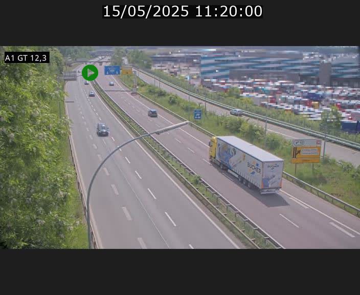 Traffic live webcam Luxembourg Senningerberg - A1 direction Allemagne - BK 12.3