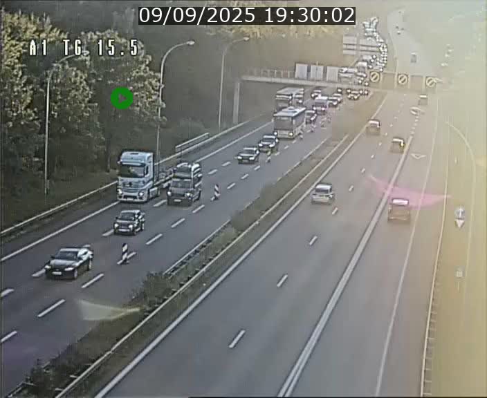 Traffic live webcam Luxembourg Munsbach - A1 direction Luxembourg - BK 15.5