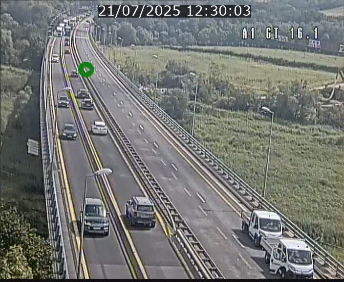 Traffic live webcam Luxembourg Niederanven - A1 direction Allemagne - BK 16.1