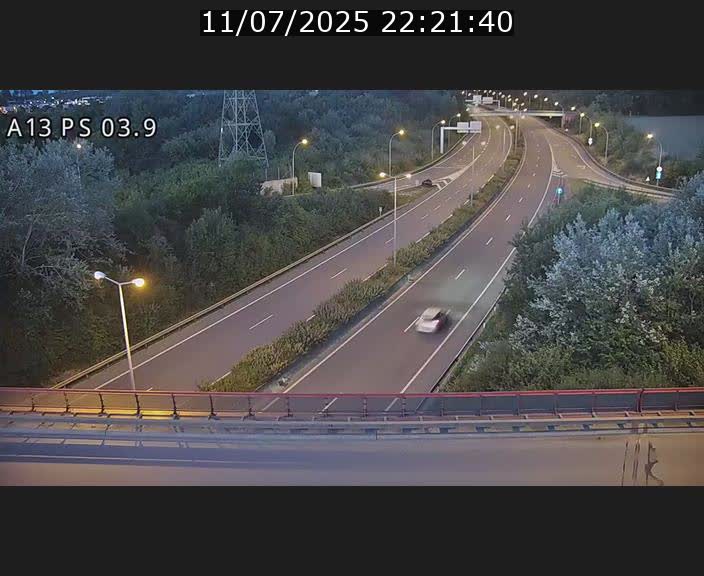 Traffic live webcam Luxembourg Differdange - A13 direction Esch-sur-Alzette - BK 3.9