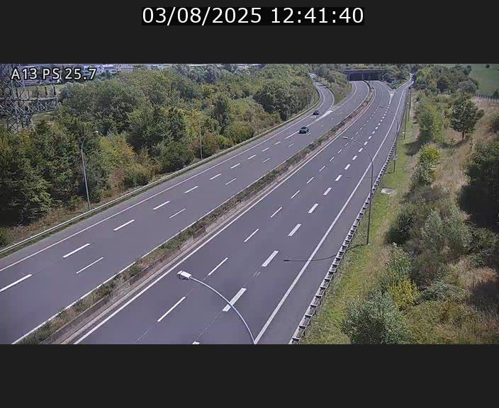 Traffic live webcam Luxembourg Frisange - A13 direction Allemagne - BK 26