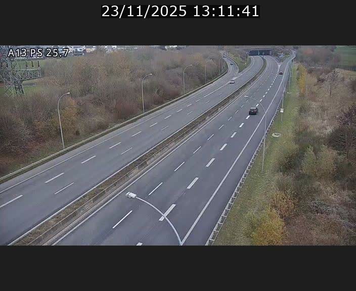 Traffic live webcam Luxembourg Frisange - A13 direction Allemagne - BK 26