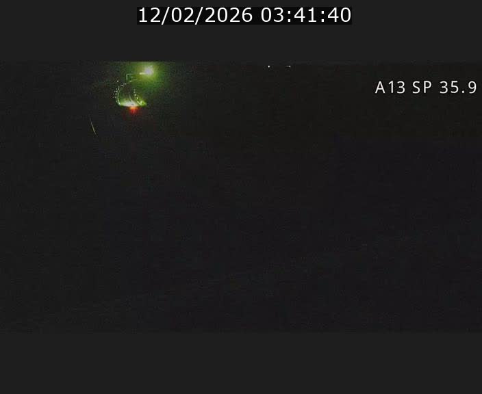 Webcam trafic sur A13 à l'entrée ouest du tunnel Markusbierg à Remerschen. Vue orientée vers Mondorf-les-Bains.