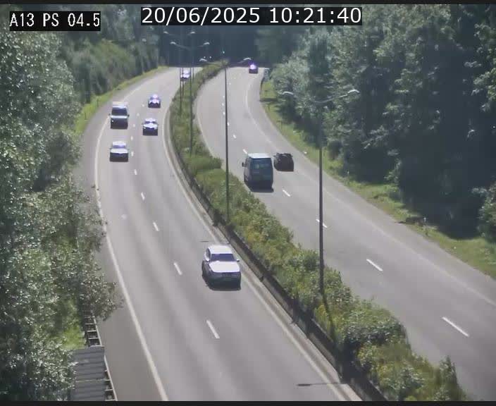 Traffic live webcam Luxembourg Differdange - A13 direction Esch-sur-Alzette - BK 4.5
