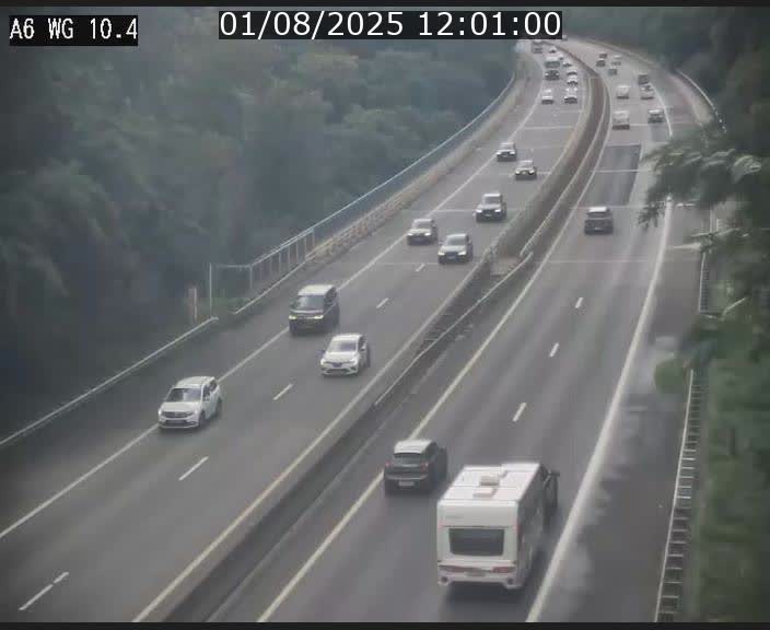 Traffic live webcam Luxembourg Mamer - A6 - BK 10.4 - direction Luxembourg/France/Allemagne