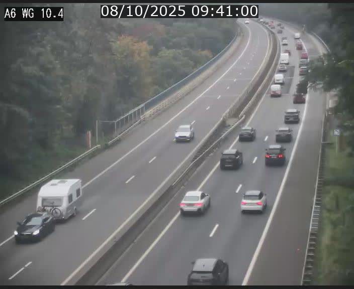 Traffic live webcam Luxembourg Mamer - A6 - BK 10.4 - direction Luxembourg/France/Allemagne
