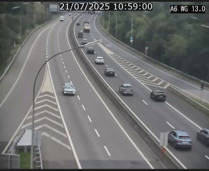 Traffic live webcam Luxembourg Mamer - A6 - BK 13 - direction Luxembourg/France/Allemagne