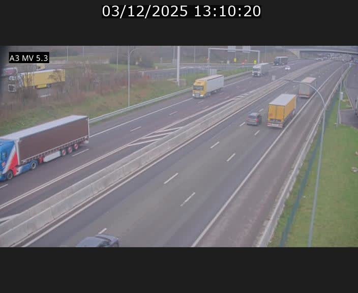 Webcam à l'Aire de Berchem au Luxembourg sur l'A3. Vue orientée vers la France