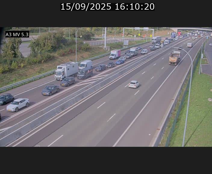 Webcam à l'Aire de Berchem au Luxembourg sur l'A3. Vue orientée vers la France