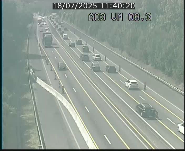 Traffic live webcam Luxembourg Bettembourg - A3 - BK 8.3 - direction France