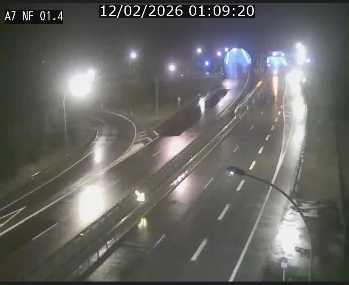 Caméra autoroute Luxembourg A7 - Echangeur Waldhaff - direction Tunnel Stafelter