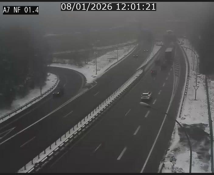 Caméra autoroute Luxembourg A7 - Echangeur Waldhaff - direction Tunnel Stafelter