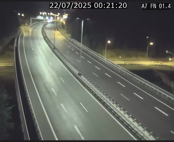 Caméra autoroute Luxembourg A7 - Tunnel Stafelter - direction Echangeur Grünewald