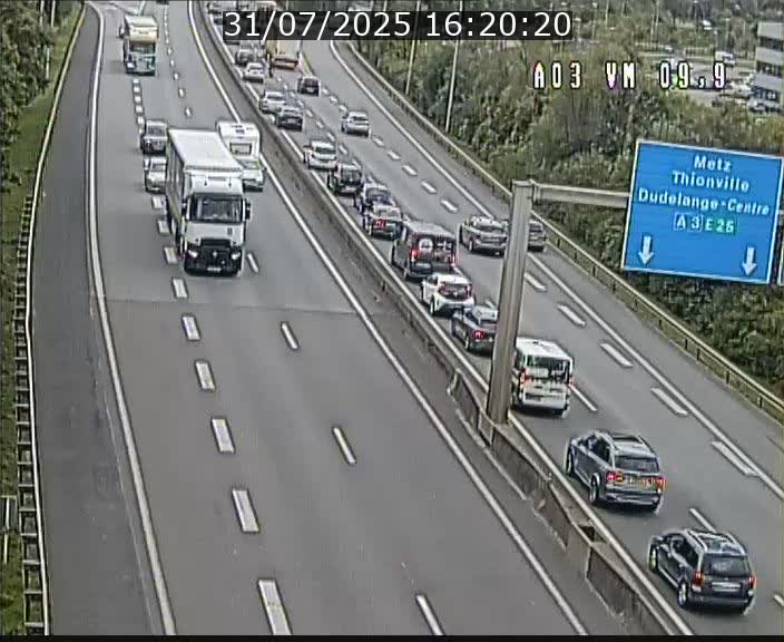 Webcam Autoroute à la Croix de Bettembourg - A3 - BK 9.9 - direction France