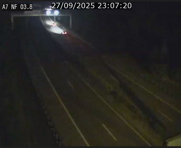 Webcam autoroute A7 au Luxembourg à la sortie du Tunnel Stafelter vers le Nord