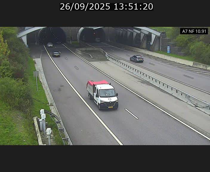 Caméra trafic Luxembourg - A7, Tunnel Gousselerbierg, entrée sud, direction Mersch