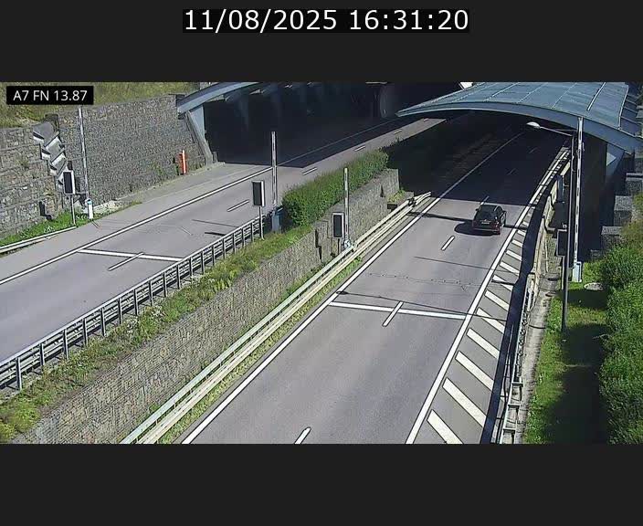 Caméra trafic Luxembourg - A7, Tunnel Gousselerbierg, entrée nord, direction Lorentzweiler