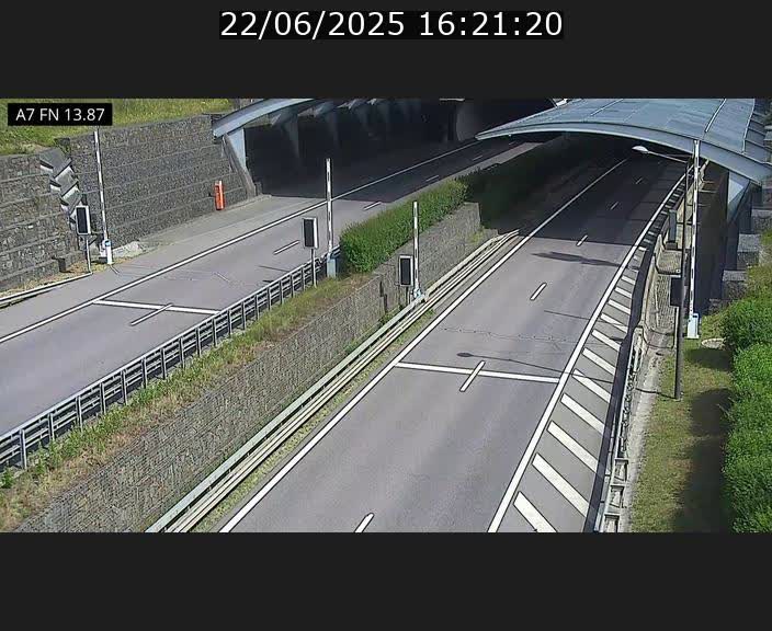 Caméra trafic Luxembourg - A7, Tunnel Gousselerbierg, entrée nord, direction Lorentzweiler