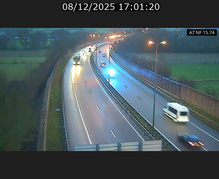 Caméra trafic Luxembourg - A7, Tunnel Mersch, entrée nord, direction Lorentzweiler