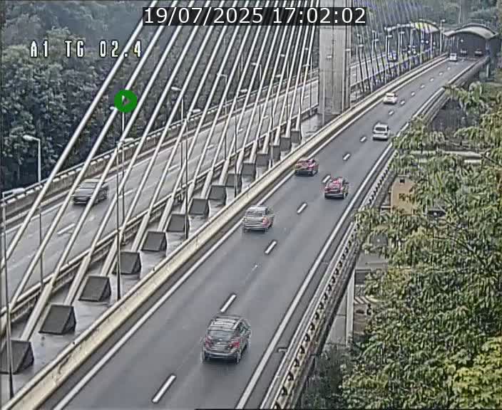 Traffic live webcam Luxembourg Sandweiler - A1 direction Luxembourg-ville - BK 2.4