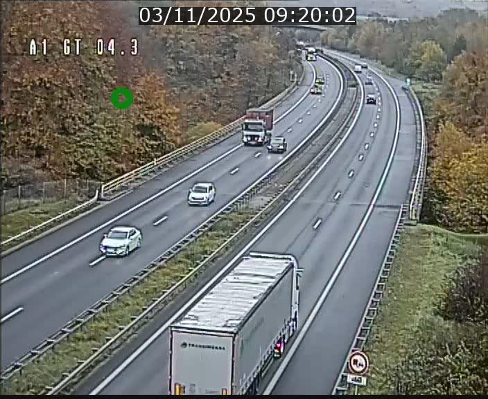 Traffic live webcam Luxembourg Itzig - A1 direction Sandweiler - BK 4.3