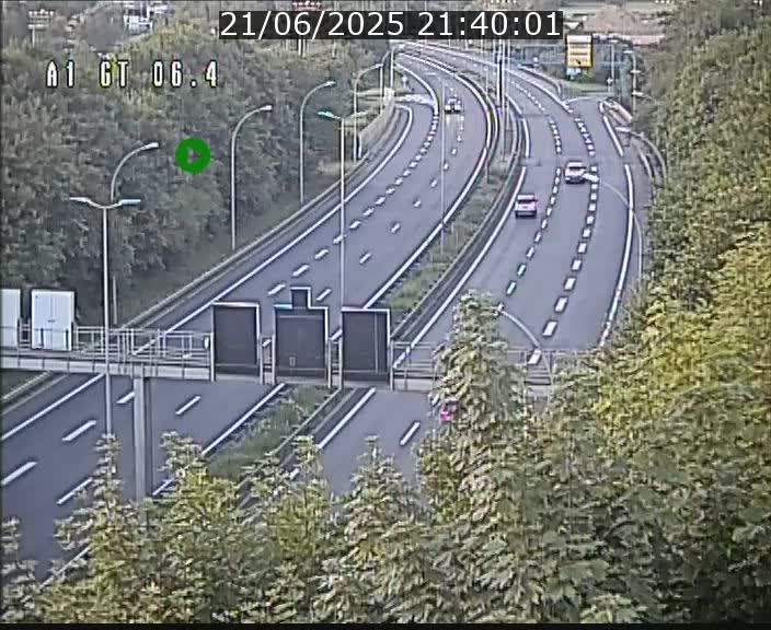 Traffic live webcam Luxembourg Hamm - A1 direction Sandweiler - BK 6.4