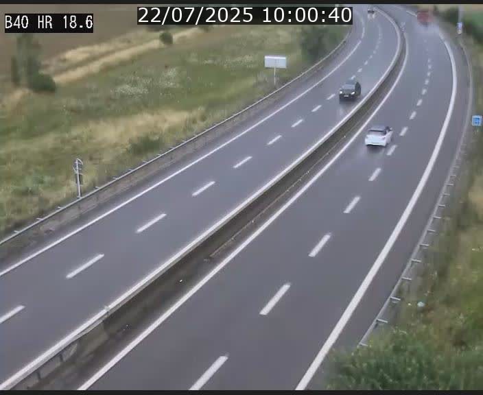 Webcam sur la route de liaison entre Micheville et Esch-Belval à la frontière entre le Luxembourg et la France. Vue orientée vers la Lorraine.