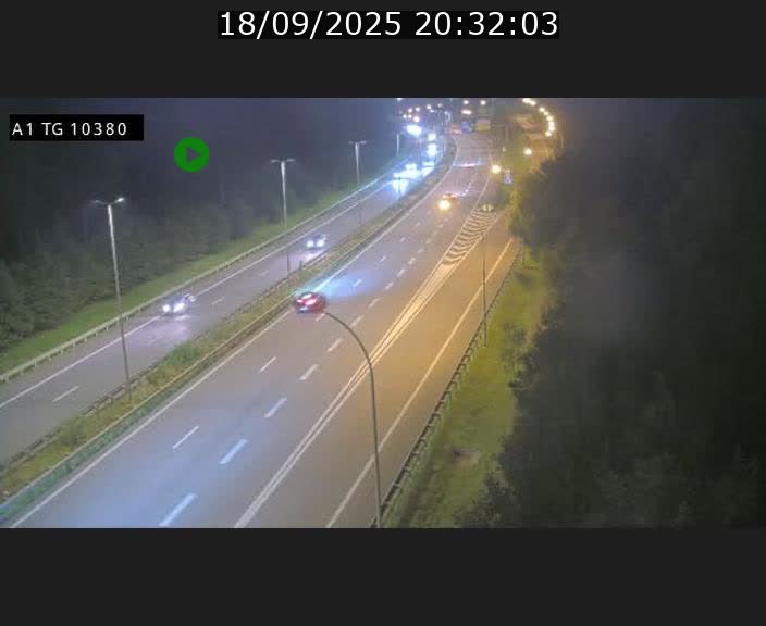 Traffic live webcam Luxembourg Senningerberg - A1 direction Luxembourg Kirchberg - BK 10.3