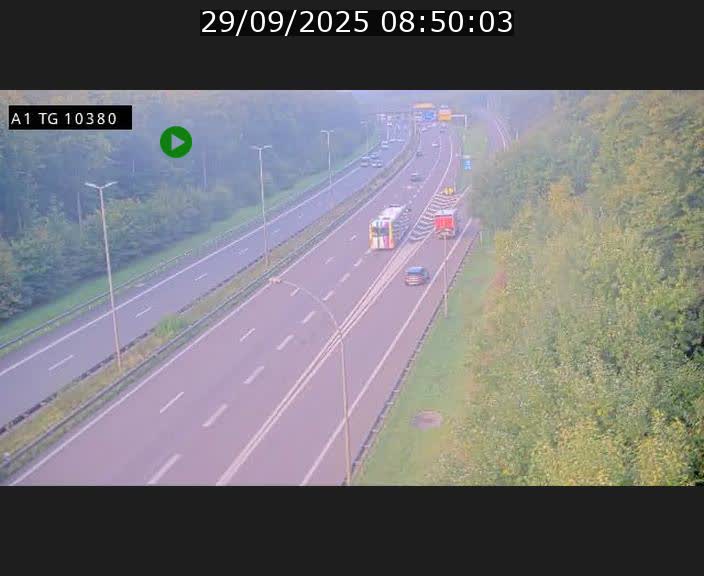Traffic live webcam Luxembourg Senningerberg - A1 direction Luxembourg Kirchberg - BK 10.3