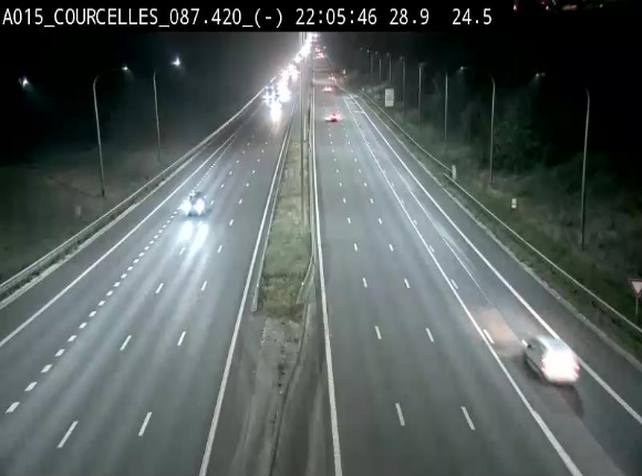 Webcam autoroute Belgique - Viesville - E42 direction Mons - BK 84.35