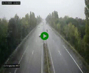 Webcam routière à la fin de la N10, en périphérique ouest d'Angouleme, proche de la jonction avec l'A10