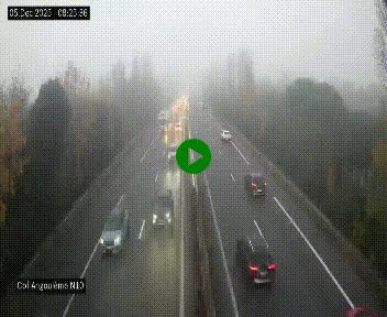 Webcam routière à la fin de la N10, en périphérique ouest d'Angouleme, proche de la jonction avec l'A10