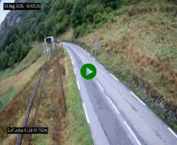 Webcam dans les Pyrénées Atlantique au niveau du col d'Urdos et du fort du Pourtalet sur la N134, en direction du Col et du tunnel du Somport, à 765 mètres d'altitude