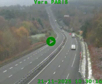 Caméra routière sur l'autoroute A20 à Bessines-sur-Gartempe. Vue orientée vers Paris